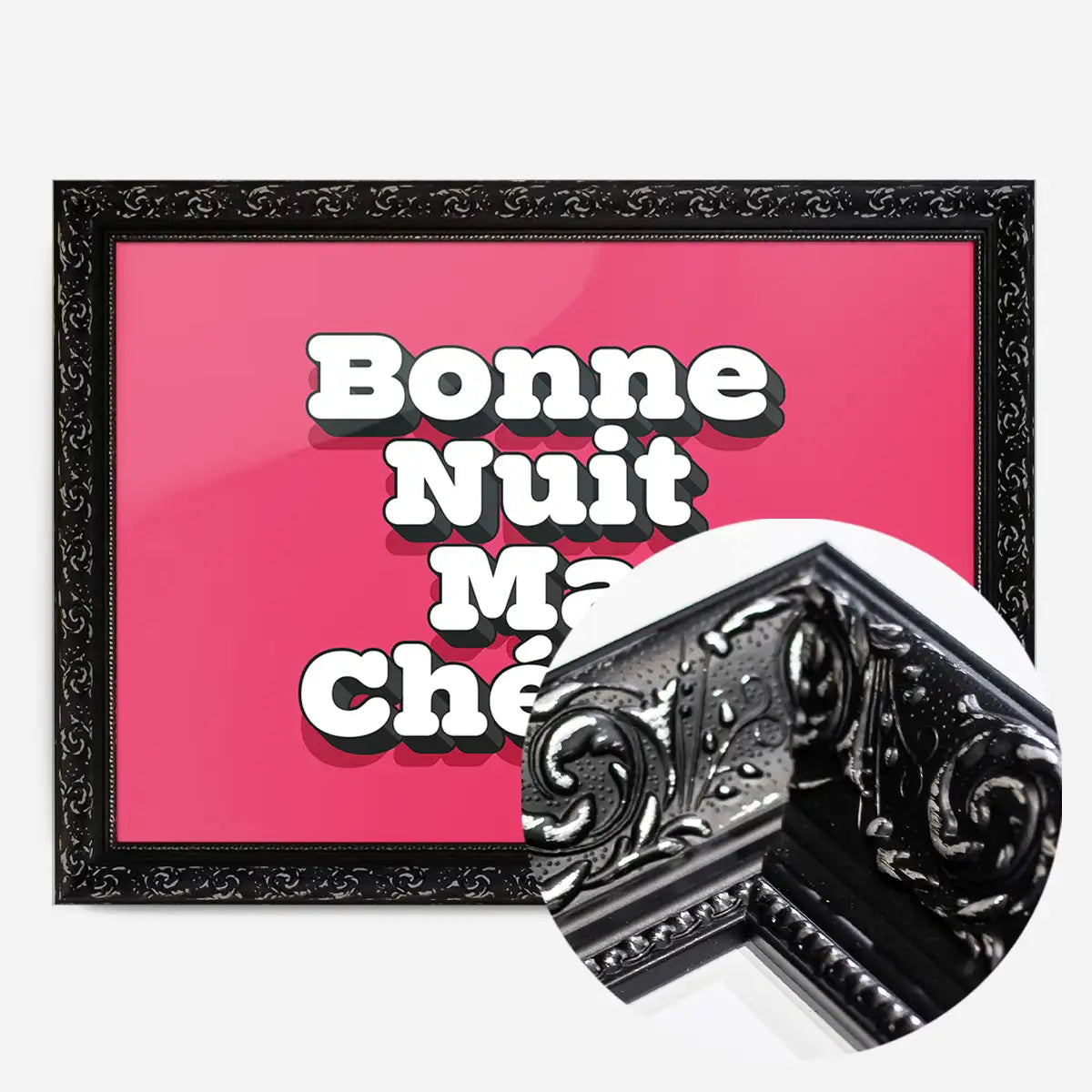 Bonne Nuit Ma Cherie Typography Quote Print