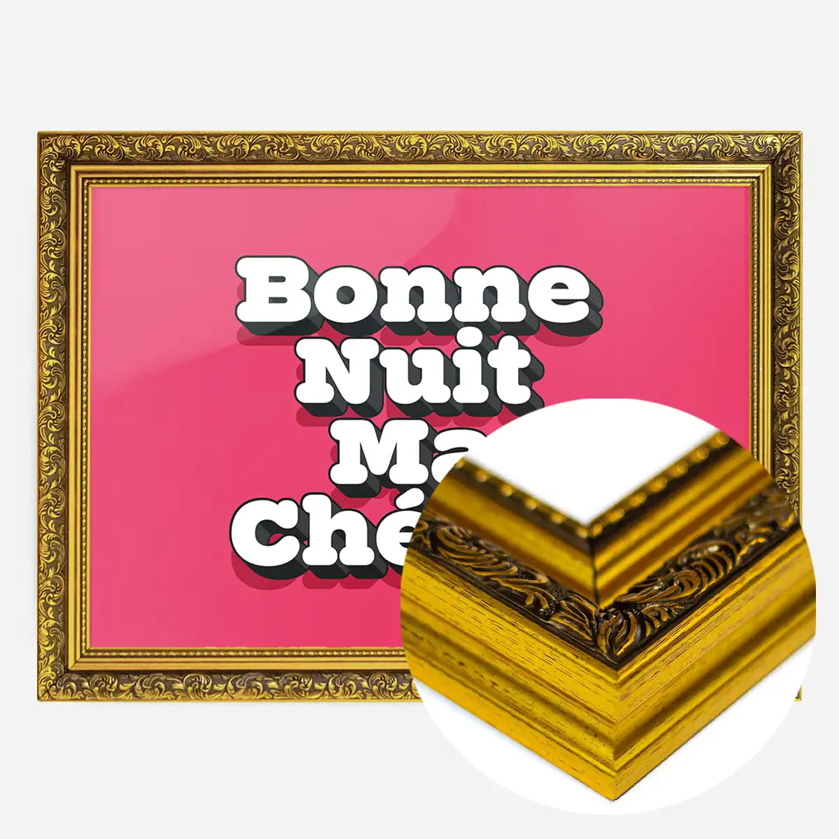 Bonne Nuit Ma Cherie Typography Quote Print