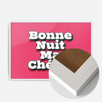 Bonne Nuit Ma Cherie Typography Quote Print