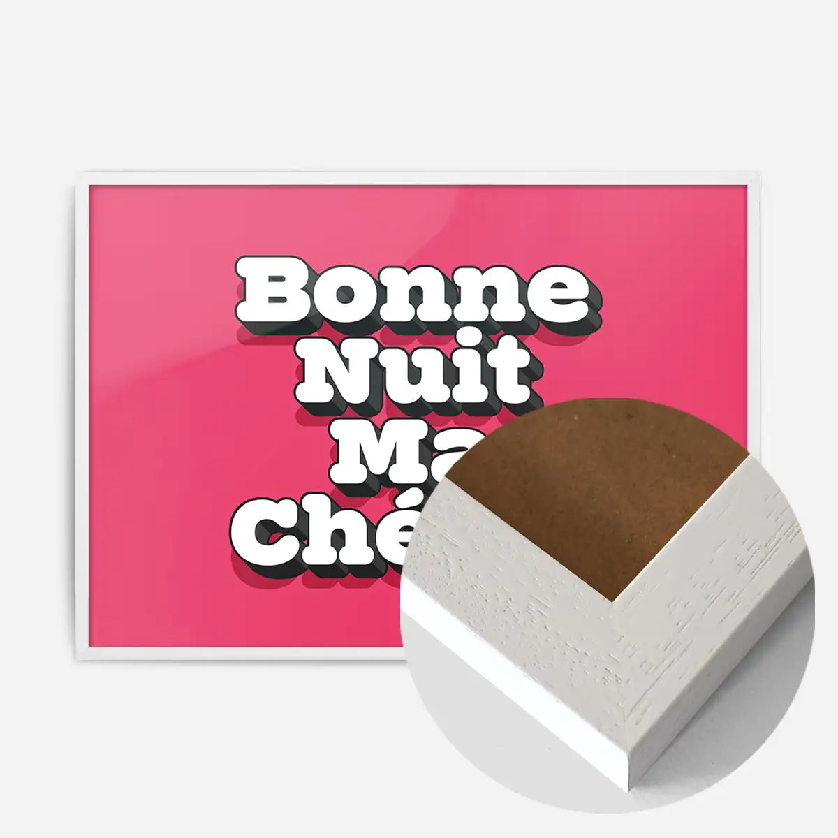 Bonne Nuit Ma Cherie Typography Quote Print