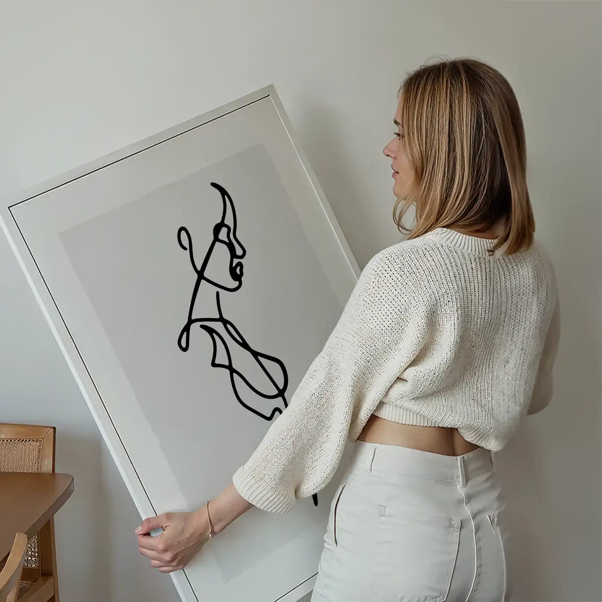 Female Side Study Line Art Print