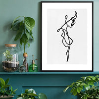 Female Side Study Line Art Print