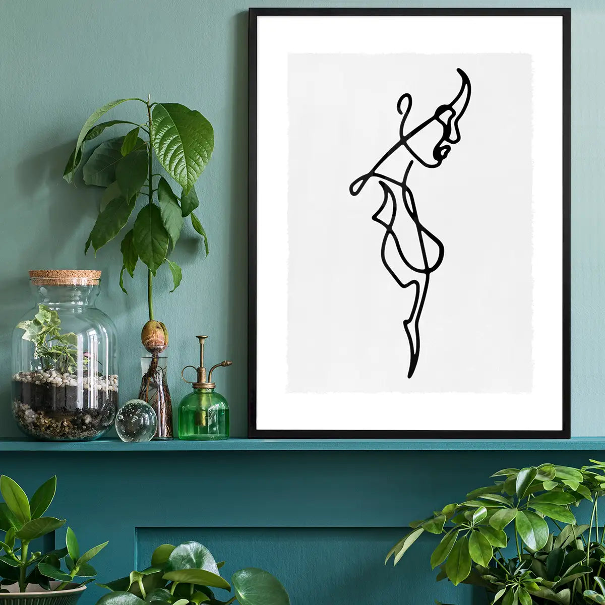 Female Side Study Line Art Print