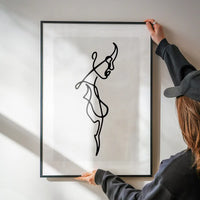 Female Side Study Line Art Print