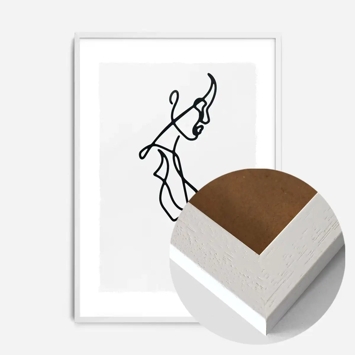 Female Side Study Line Art Print