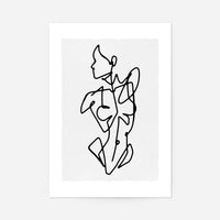 Female Front Study Line Art Print