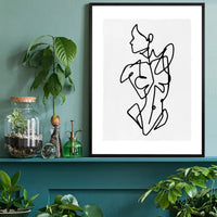 Female Front Study Line Art Print