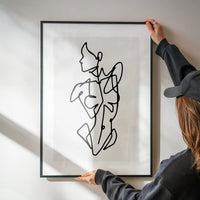 Female Front Study Line Art Print