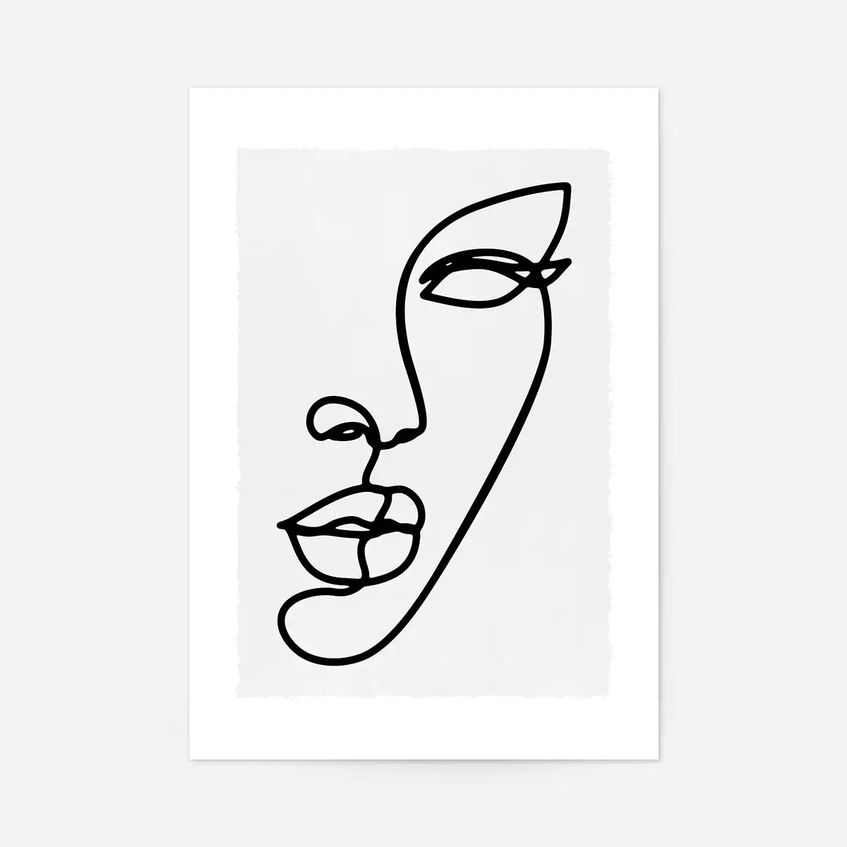 Face Study Line Art Print