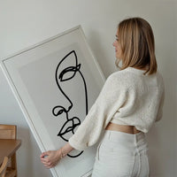 Face Study Line Art Print