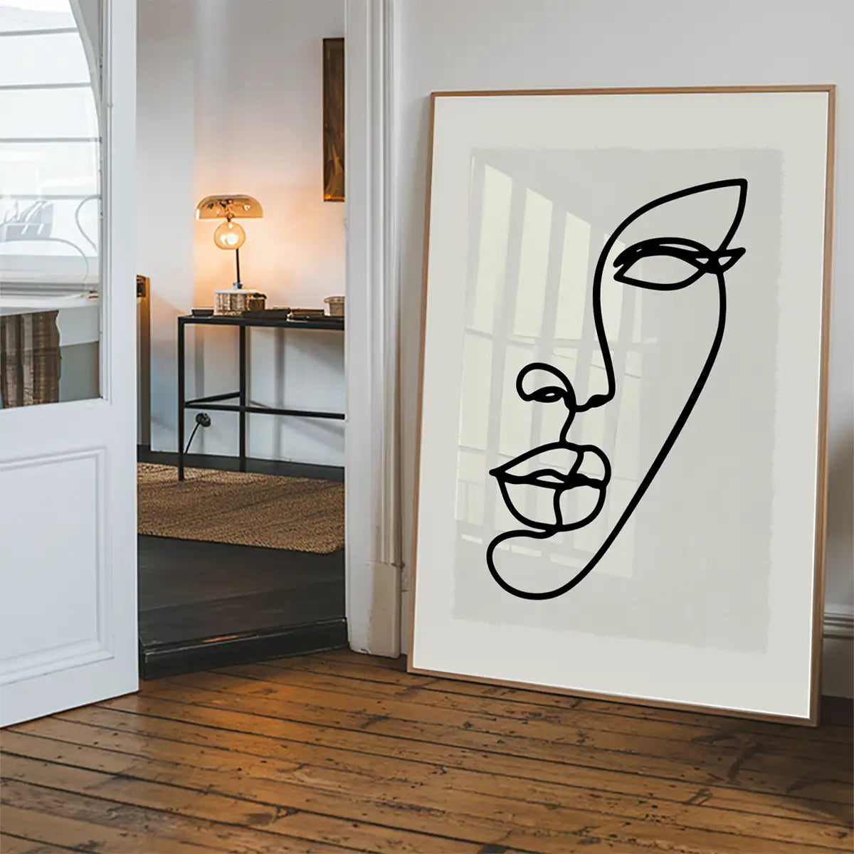 Face Study Line Art Print