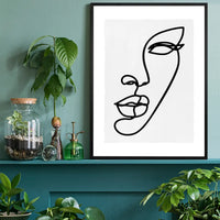 Face Study Line Art Print