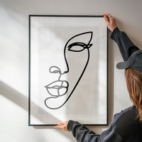 Face Study Line Art Print