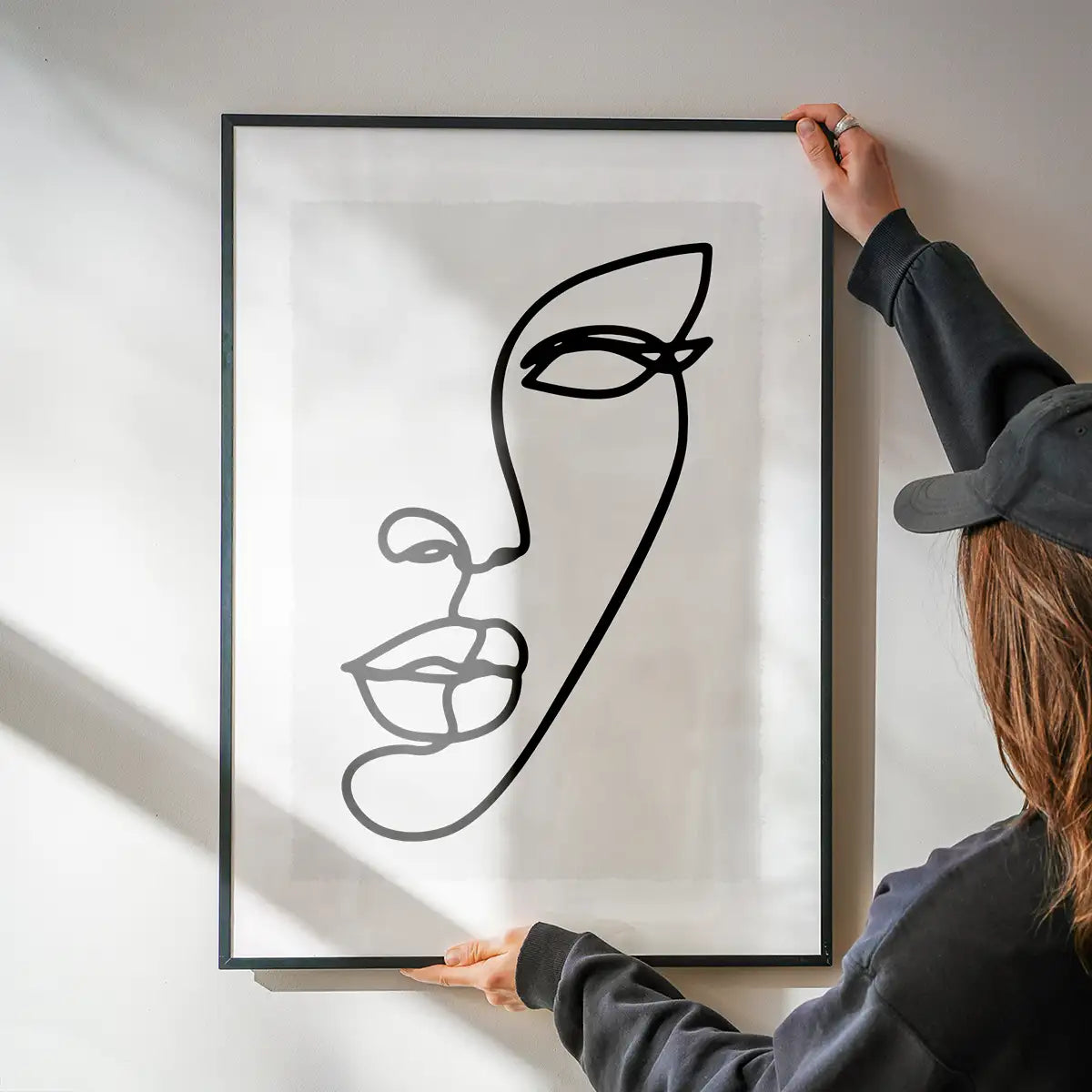 Face Study Line Art Print