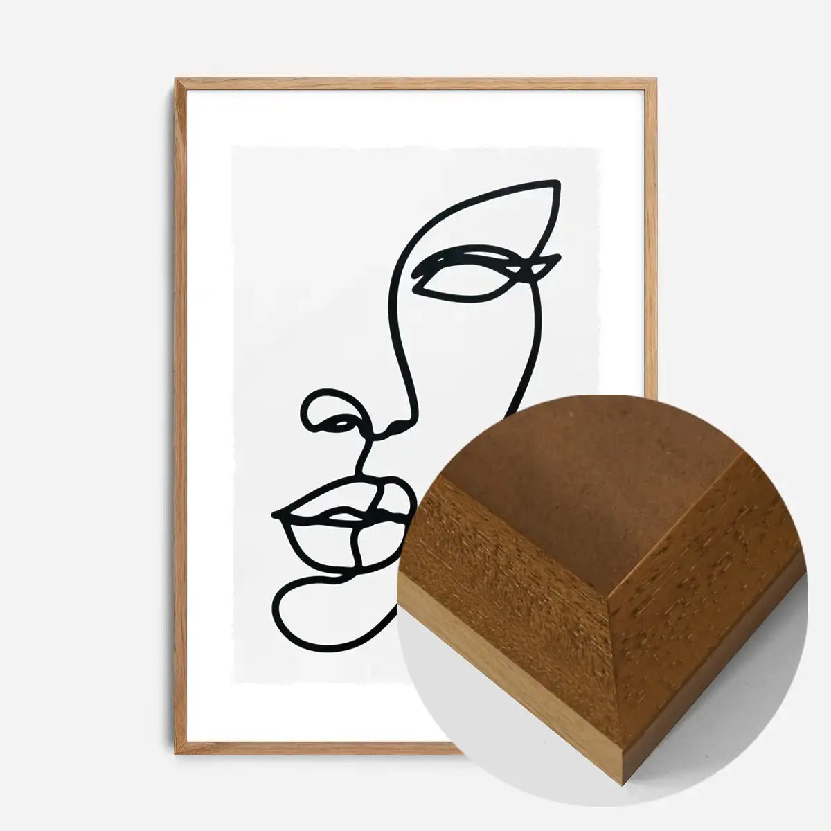 Face Study Line Art Print