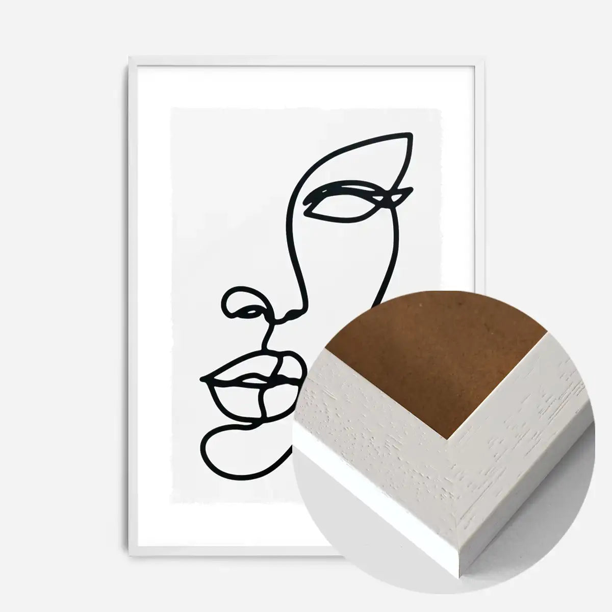 Face Study Line Art Print