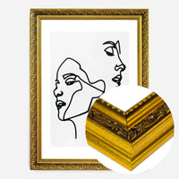 Two Faces Study Line Art Print