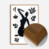 Sitting Woman Black and White Painting Print