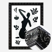 Sitting Woman Black and White Painting Print
