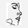 Face Close Up Line Art Print