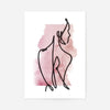 Glancing Watercolour Line Art Print