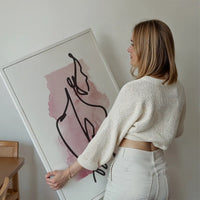 Glancing Watercolour Line Art Print