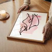 Glancing Watercolour Line Art Print