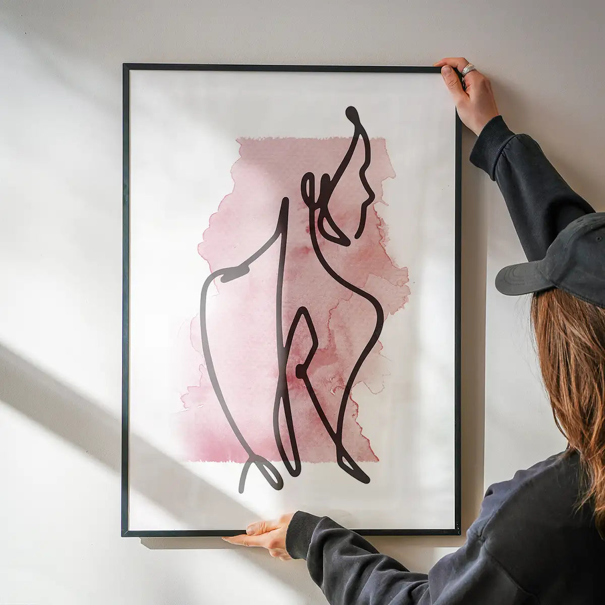 Glancing Watercolour Line Art Print