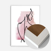 Glancing Watercolour Line Art Print