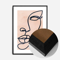 Face Study Line Art Watercolour Print