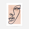 Face Study Line Art Watercolour Print