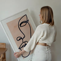 Face Study Line Art Watercolour Print