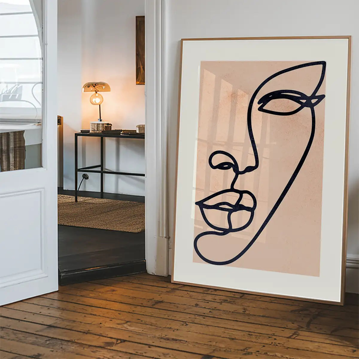 Face Study Line Art Watercolour Print