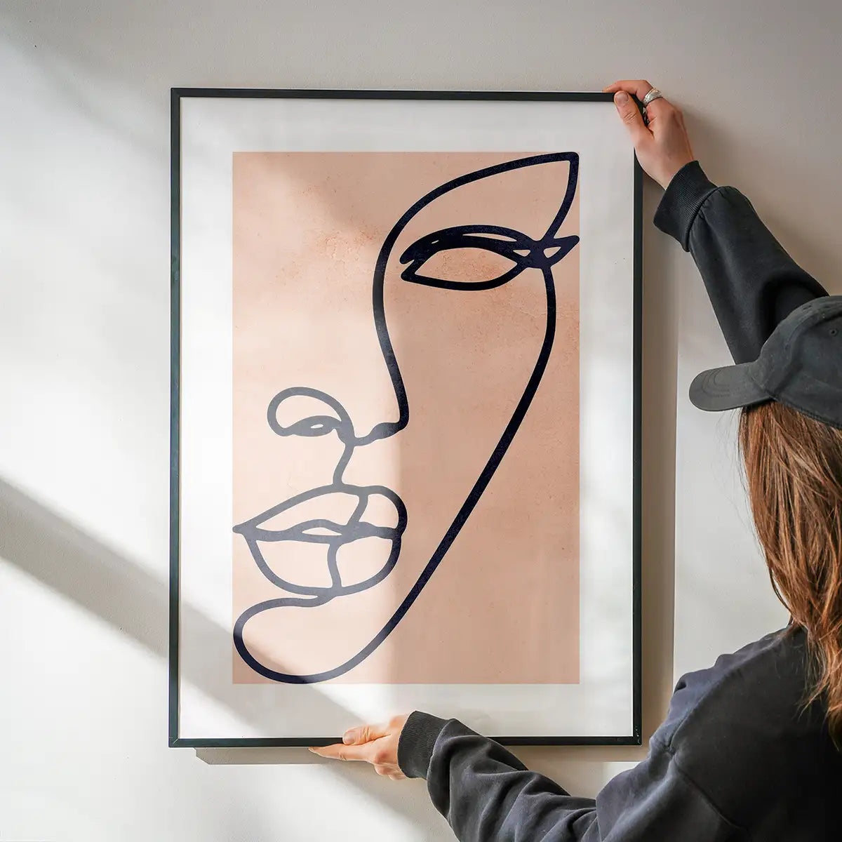 Face Study Line Art Watercolour Print