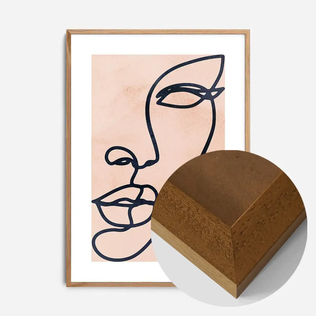 Face Study Line Art Watercolour Print