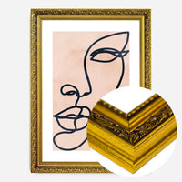 Face Study Line Art Watercolour Print