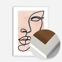 Face Study Line Art Watercolour Print