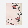 Face Close Up Line Art Watercolour Print