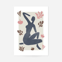 Sitting Woman Watercolour Style Print