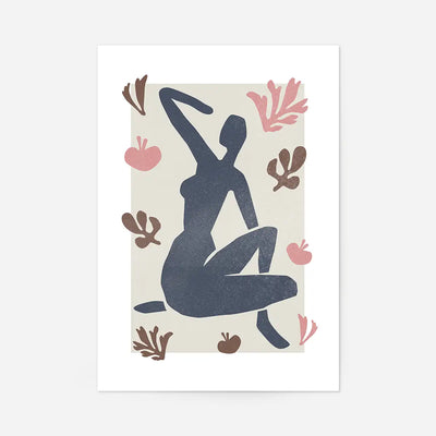 Sitting Woman Watercolour Style Print