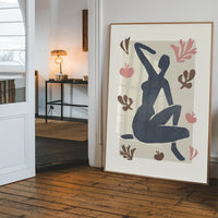 Sitting Woman Watercolour Style Print