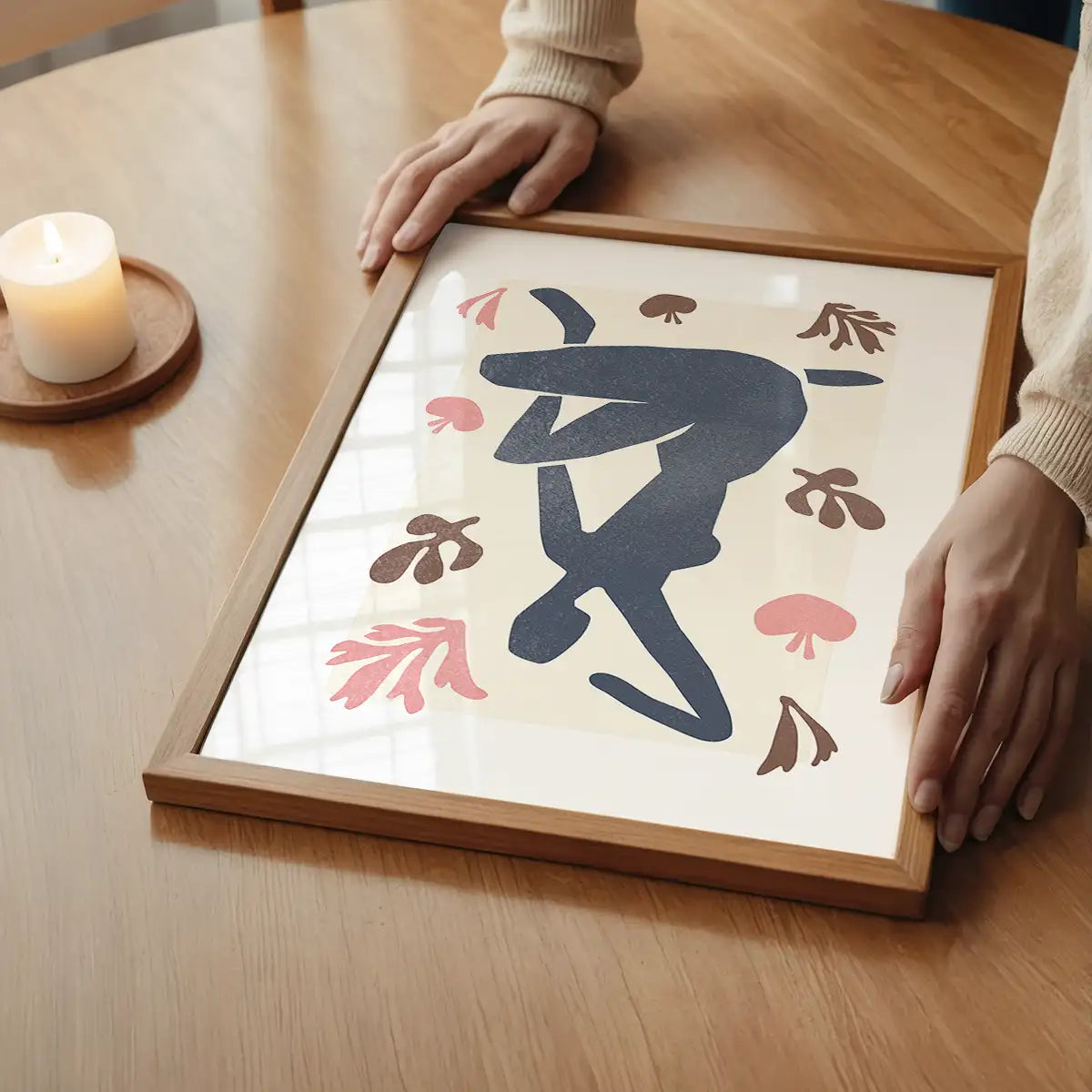 Sitting Woman Watercolour Style Print