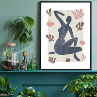 Sitting Woman Watercolour Style Print