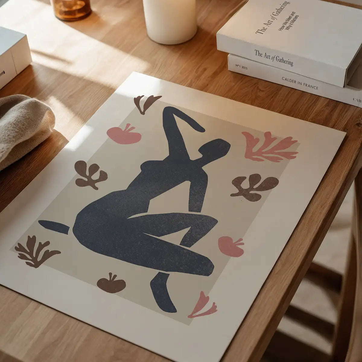 Sitting Woman Watercolour Style Print