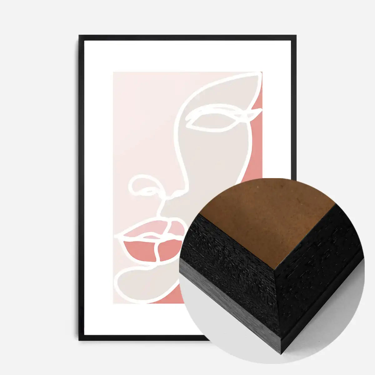 Face Study Block Colours Print