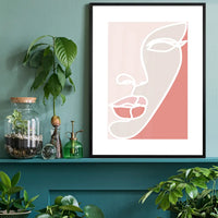 Face Study Block Colours Print