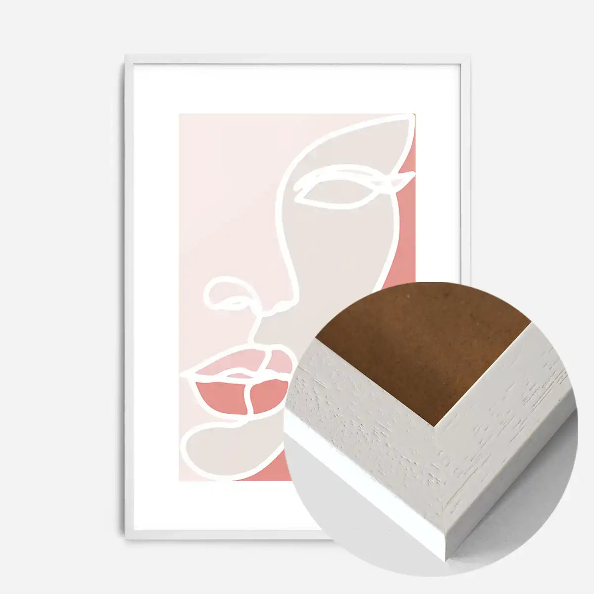 Face Study Block Colours Print