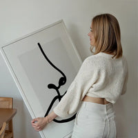 Lips Drawing Black And White Print