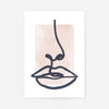 Lips Drawing Watercolour Style Print