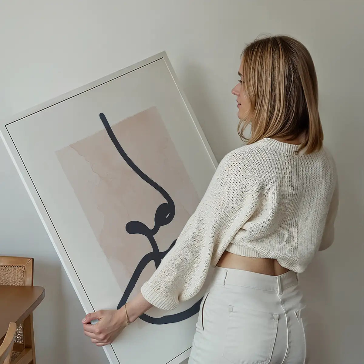 Lips Drawing Watercolour Style Print